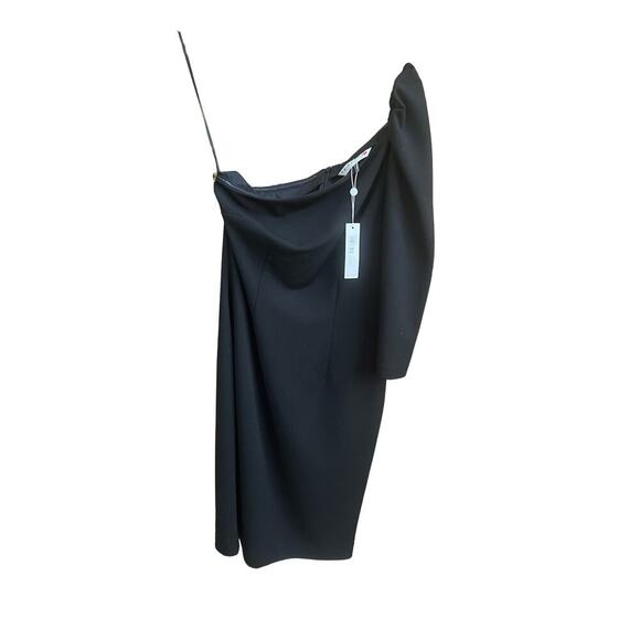 Trina Turk Fancy One Shoulder Black Dress New With Tags $198 - Picture 4 of 7